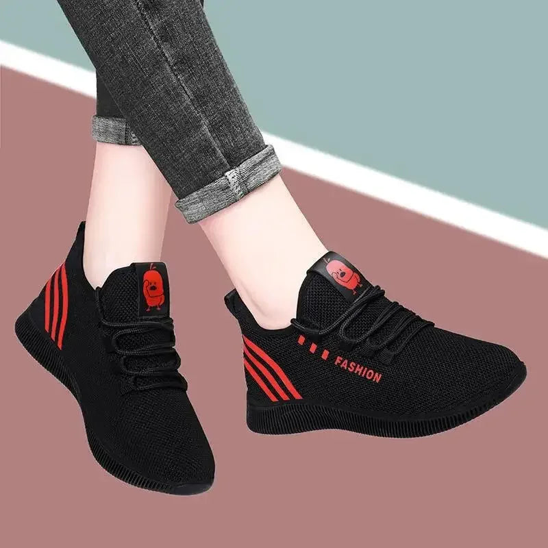 running shoes, woven mesh sports shoes for women