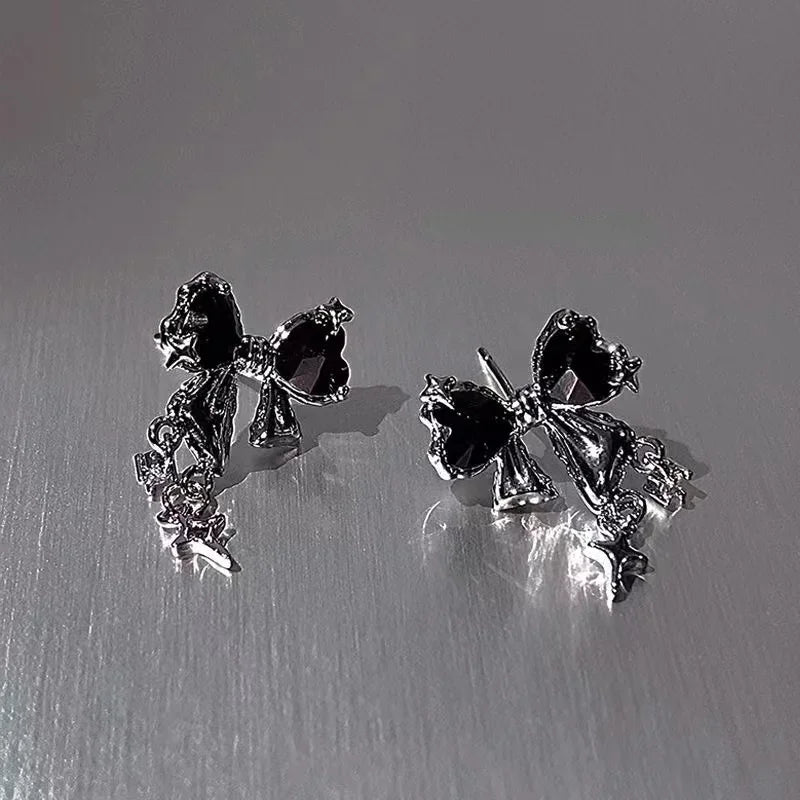 Bowknot Zircon Stud Earrings